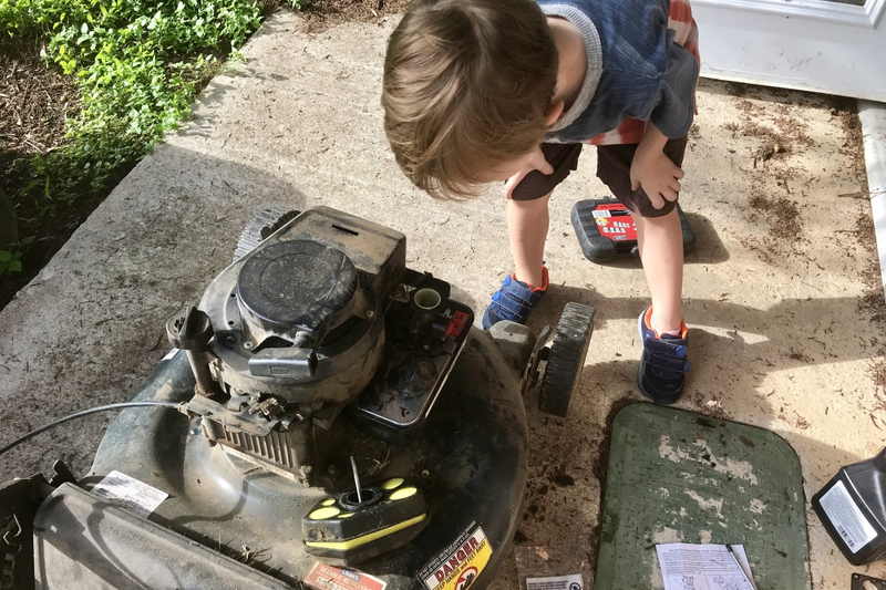 My boy inspected my carburetor. He said it “looks infected.”